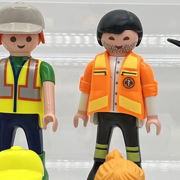 Playmobil Figures Construction Workers + accessories lot of 9 Welder - Picture 4 of 9